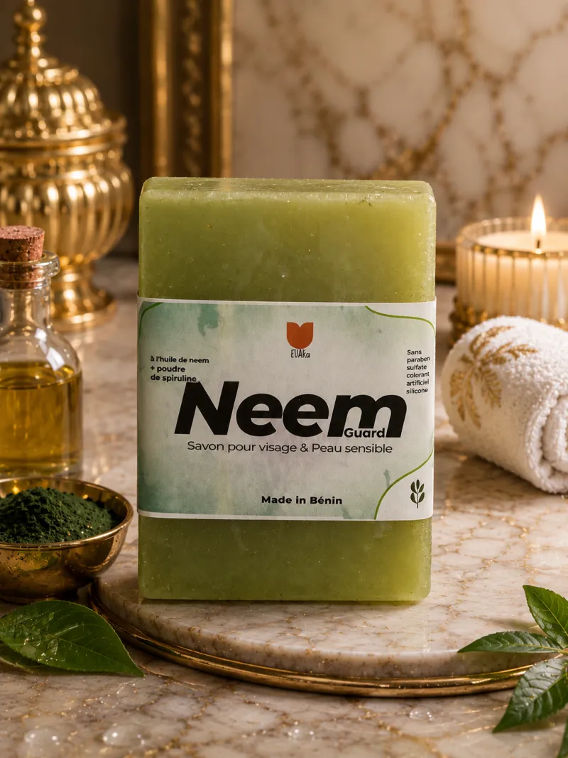 savons transparent à base de neem et spiruline